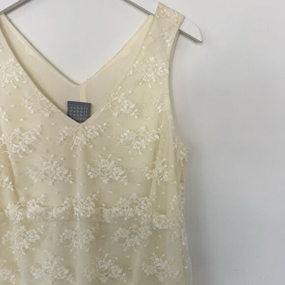 Ivory Lace Overlay Dress 2pc. Fairy Vintage Wedding By Rabbit Designs Misses 16 - Picture 5 of 16